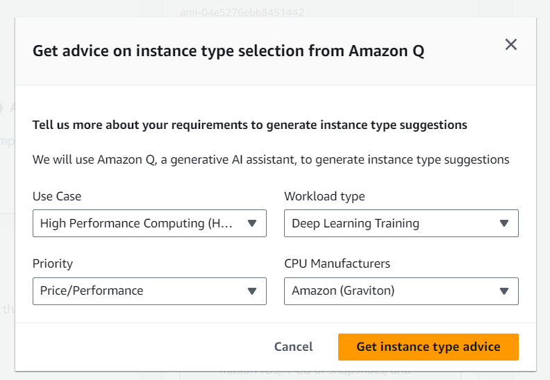 Amazon Q get advice Amazon Q get advice