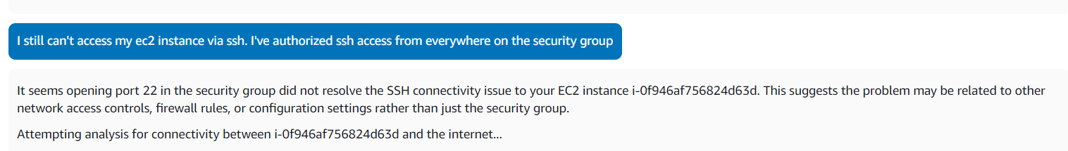 Limites Amazon Q network troubleshooting Limites Amazon Q network troubleshooting