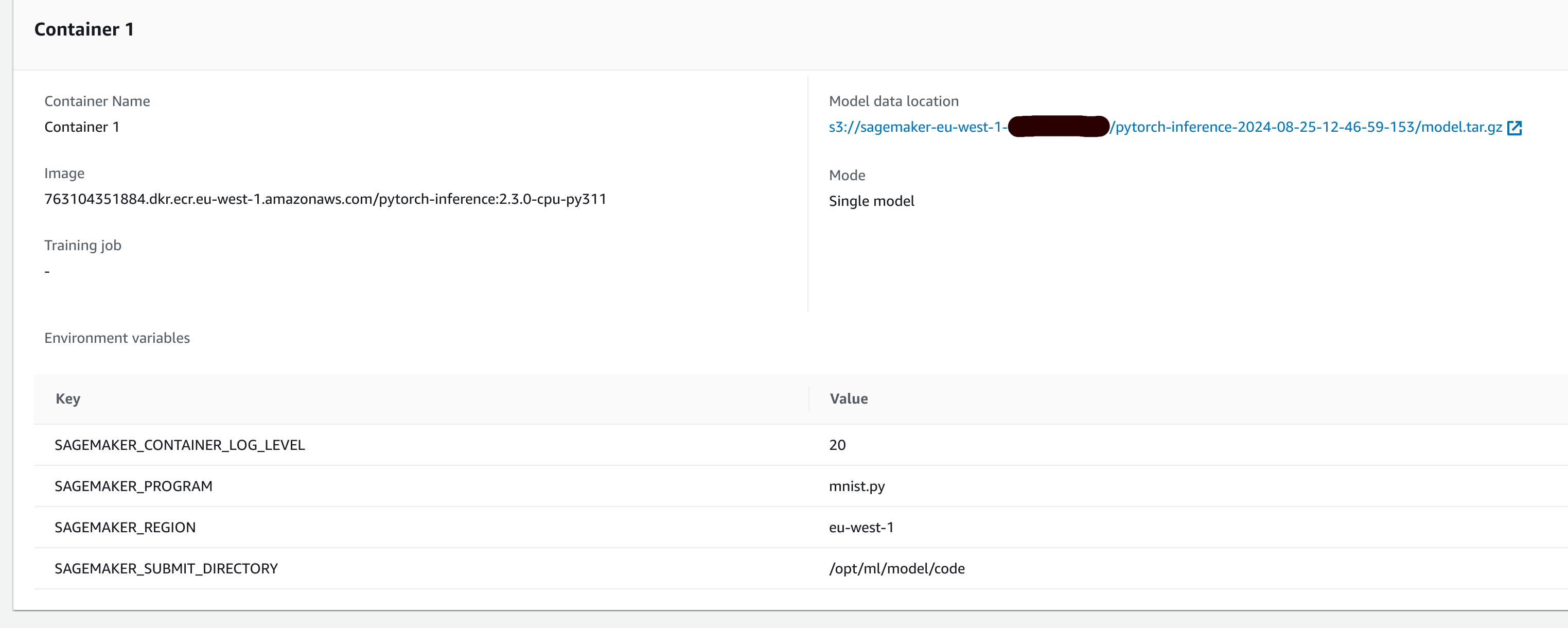 Modèle dans SageMaker